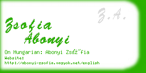 zsofia abonyi business card